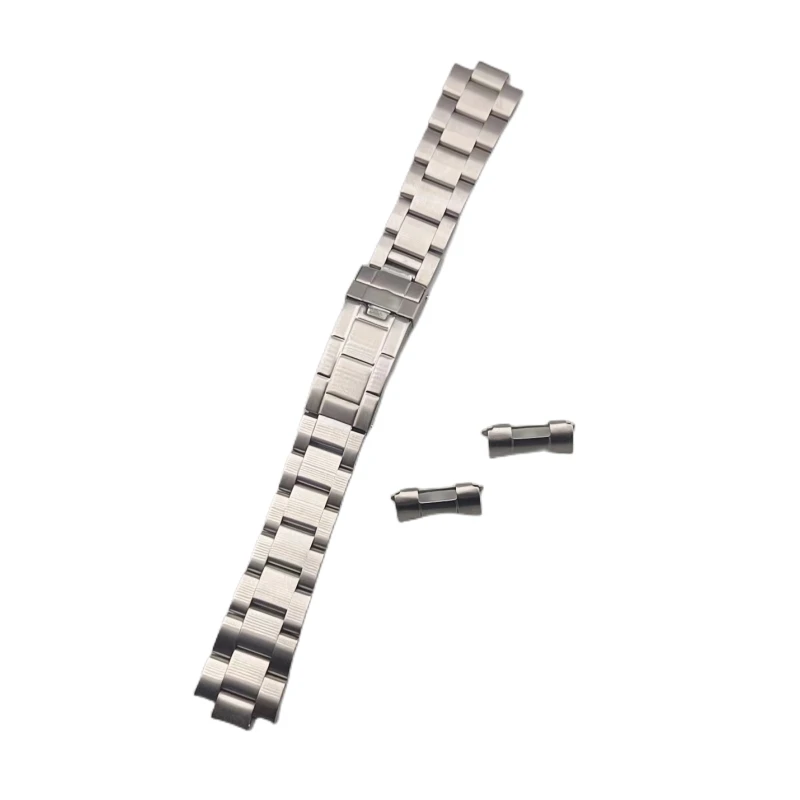 Watch Accessories 20mm Brushed Polish Stainless Steel Oyster Watch Band Strap Bracelet Curved End Strap Fit For RLX Watch