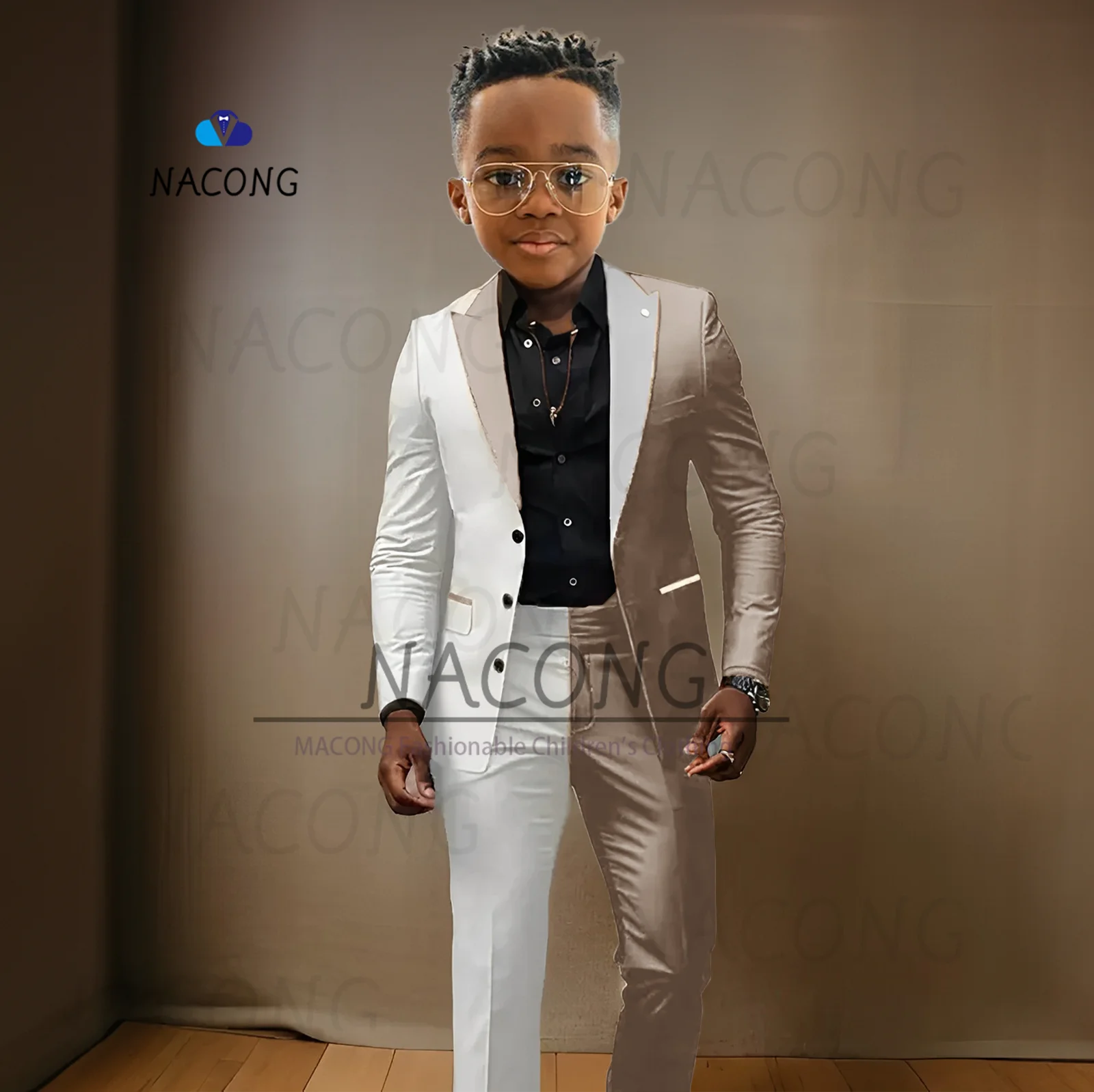 Boys Suit Slim Fit Spliced ​​Tuxedo 2-16 Years Old For Weddings And Celebrations
