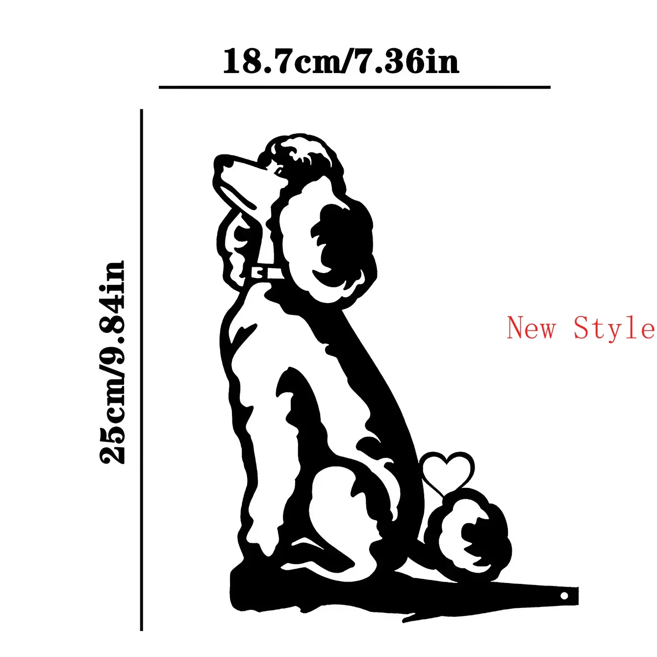 

Hairy Dog Iron Art Silhouette Wall Hanging Art Garden Decorative Stakes Courtyard Decoration Birthdays Gifts Housewarming Gifts