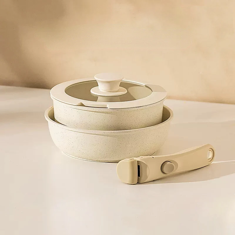 Premium 17 PCS Cookware Removable Pots and Pans Set
