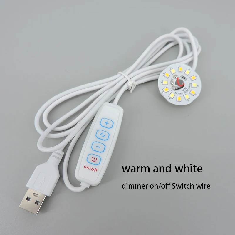 Warm White DC 5V 3W USB LED Lights 2835 chip single color Reading Night Light Desk Book tablet Lamp Switch power cable Dimmable led light desk lamp night light book light mini led light led desk lamp
