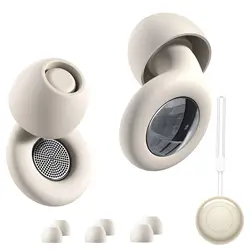 Noise Cancelling Silicone Earplugs for Sleeping, Concerts, and Travel - Reusable Ear Protection (White)