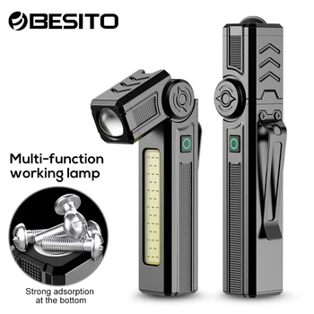 Multi-functional portable work light Rotating work light lighting magnetic repair light USB charging repair light super bright 1