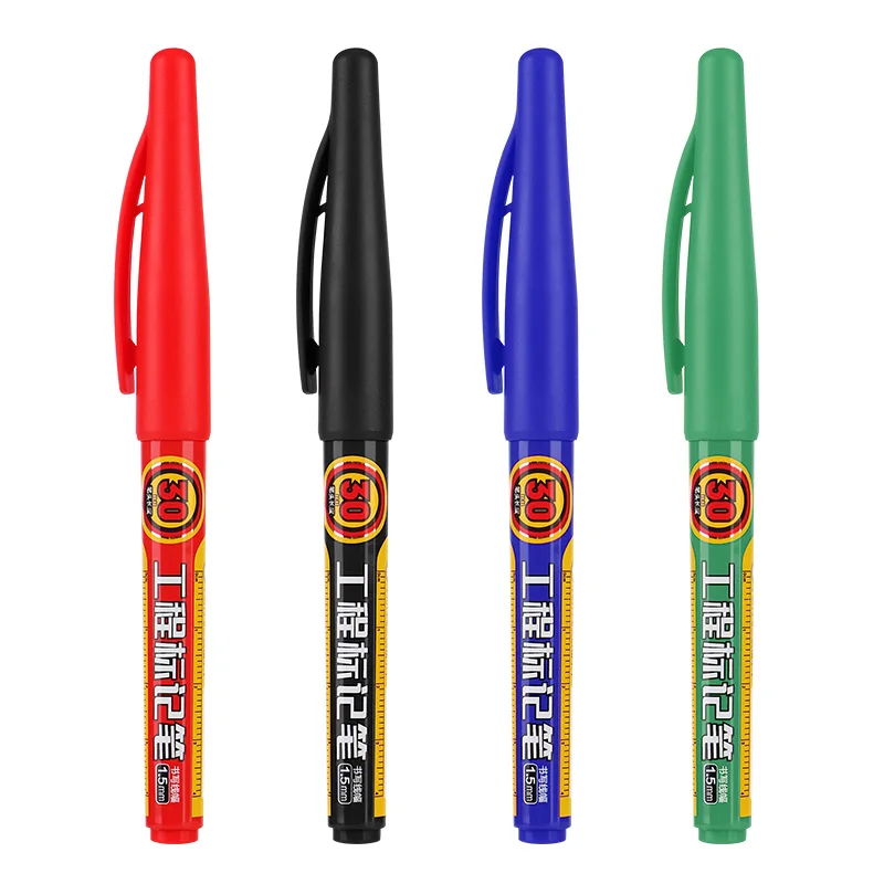 BAOKE MP2935 4pcs 1.0mm Engineering Permanent Marker Pen 30mm Tip Length Marker 2