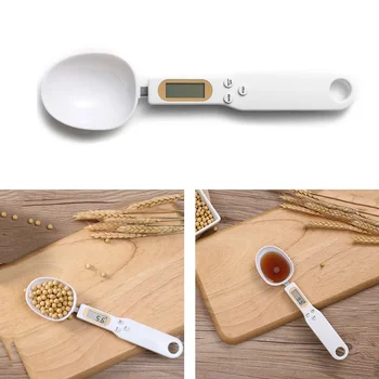 Cuchara Báscula Digital LCD Ajustable | Medidor Electrónico Preciso para Café, Alimentos y Repostería Casera