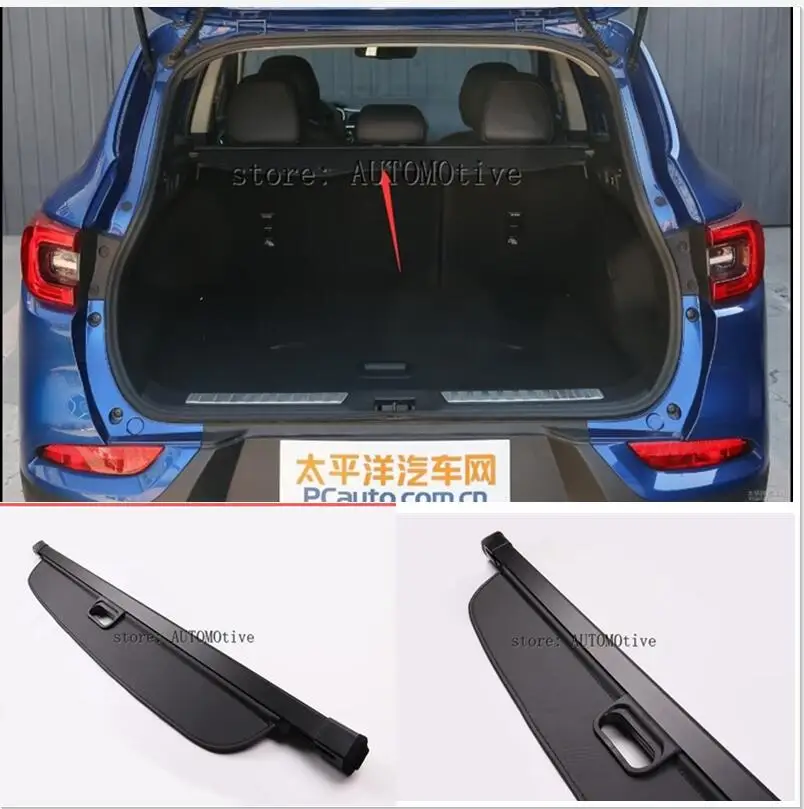 

Car Rear Trunk Security Shield Cargo Cover Fit For Renault Kadjar 2016 2017 2018 2019 2020 (black beige)