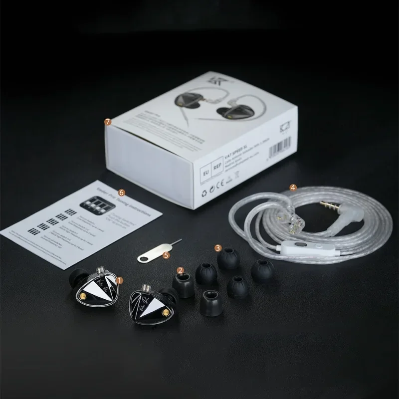Nieuwe KZ Vadar Pro HiFi In-Ear oordopjes met 6 drivers, dynamische bas en diep geluid, professionele muziekhoofdtelefoon met 2-pins aansluiting._voghion.com