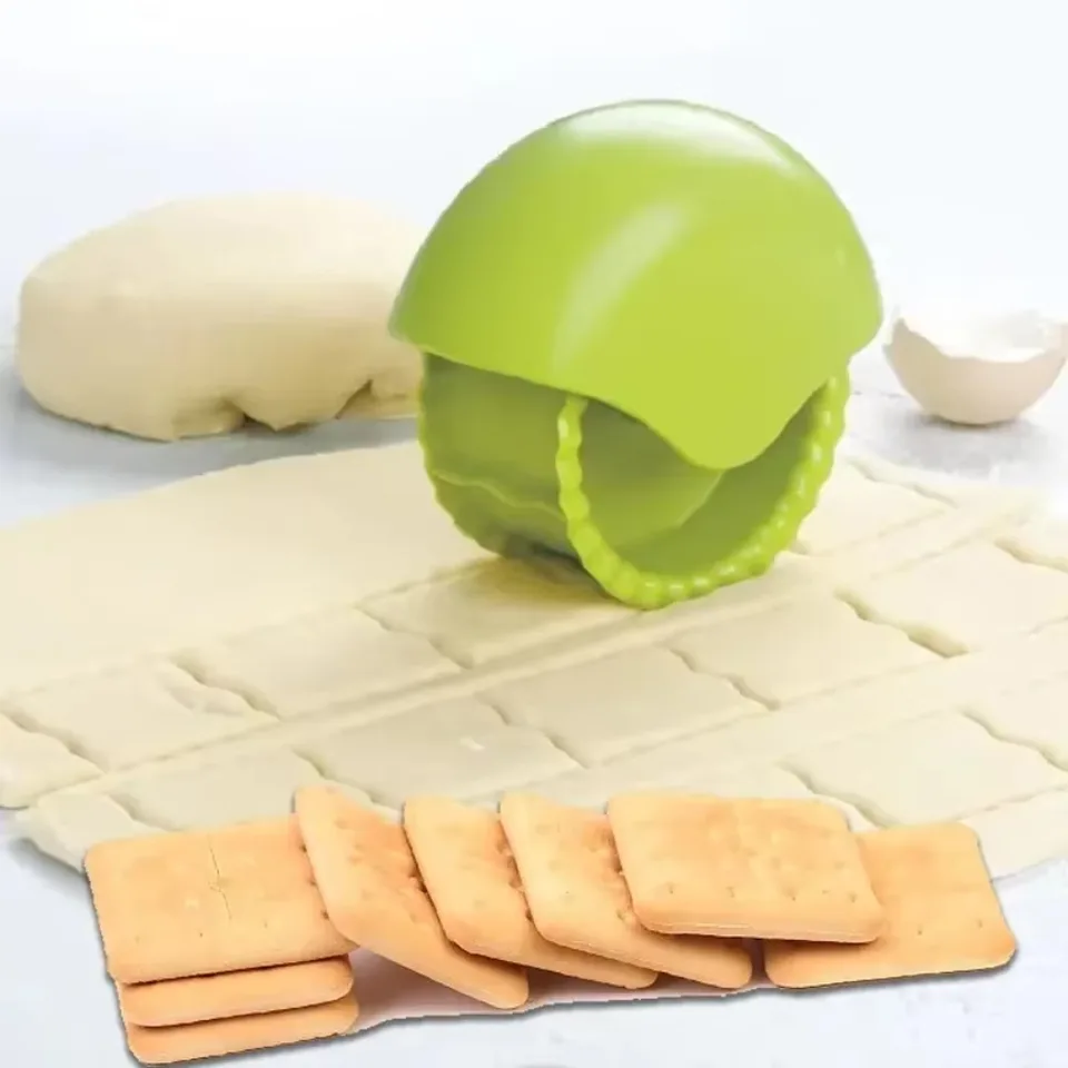 BOAO 4-in-1 Lattice Cutter Wheel Set – Pie Crust, Dough, Fondant Tool With 4 Embossing Gears