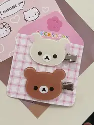 Cute Rilakkuma Bear Hair Clips - Kawaii Hair Accessories (Rilakkuma - set)