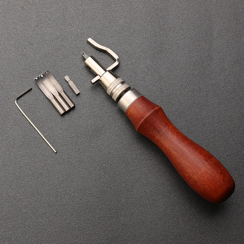 KRABALL 가죽 공예 도구 키트 손 바느질 스티치 펀치 조각 그루버 작업 액세서리 DIY 가죽 도구 세트 전문