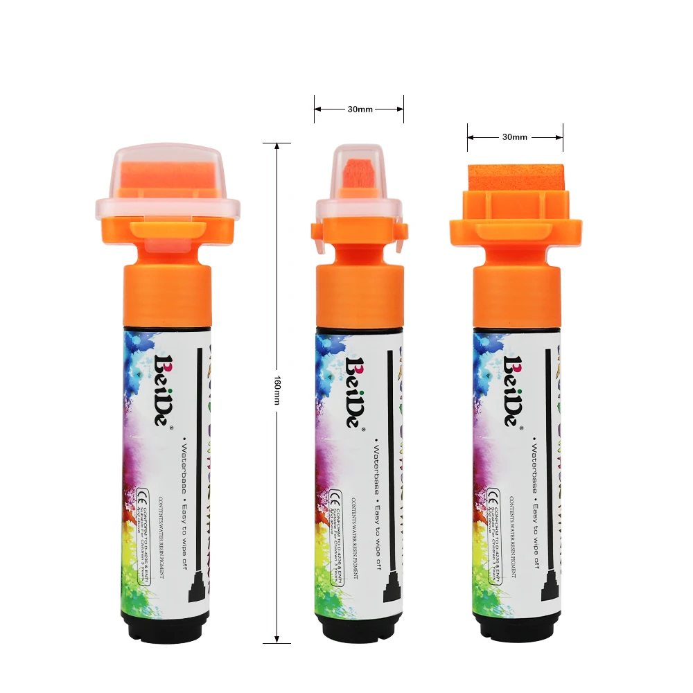 8 Colors Liquid Chalk Marker Pen 30mm Erasable Graffiti Markers for Stone Glass Whiteboard Window Art Supplies 5