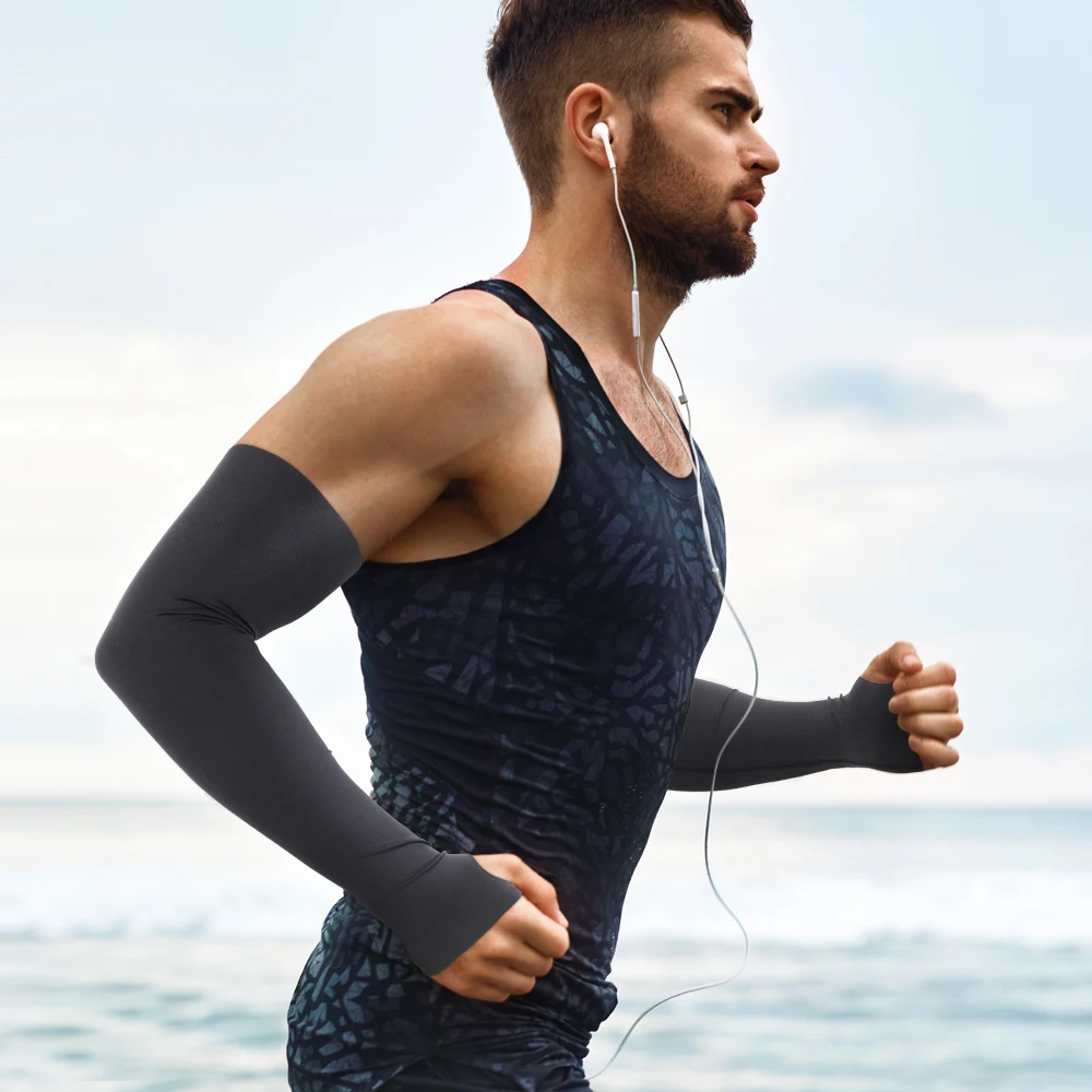 Manchons De Bras De Reoidissement Pour Sports De Plein Air, Couvre-bras, Protection Solaire, Course à Pied, Basket-ball, été, Nouveau / Ensembles D'écharpe, Chapeau Et Gants