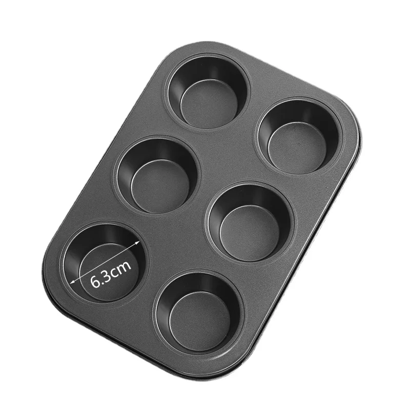 6 Cup Cupcake Pan Muffin Tray Cupcake Mold Muffin Pan Carbon Steel