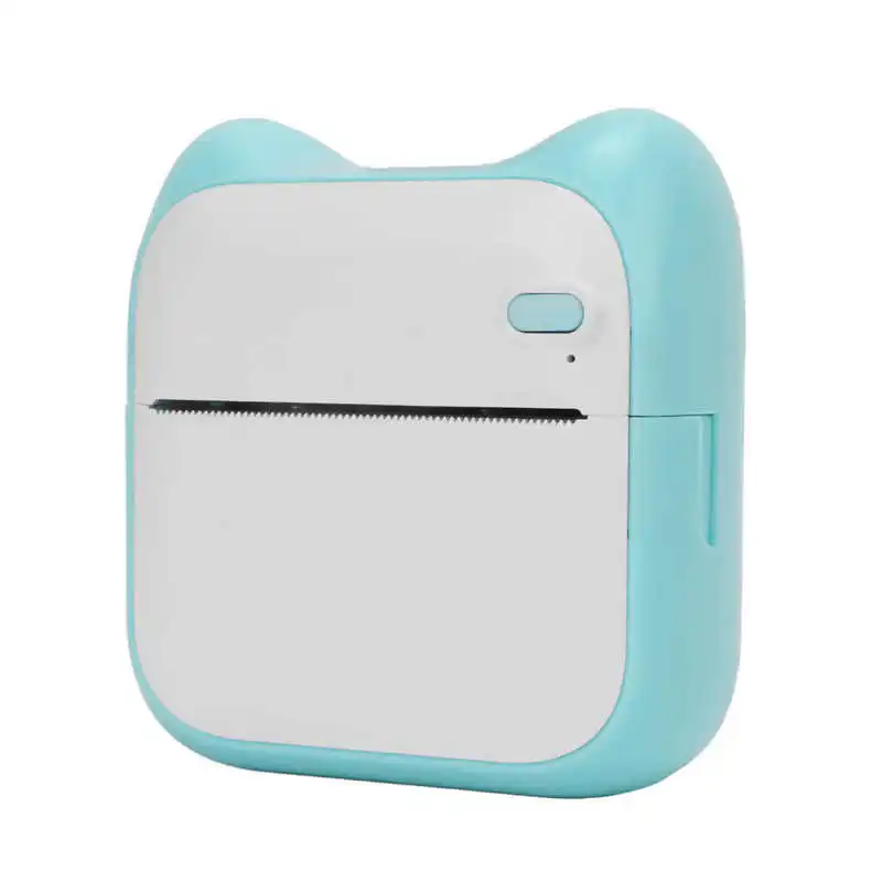 

Карманный беспроводной принтер с неправильными вопросами, принтер 203DPI с USB-зарядкой, портативный принтер, принтер для рисунков, синий Портативный мини-принтер