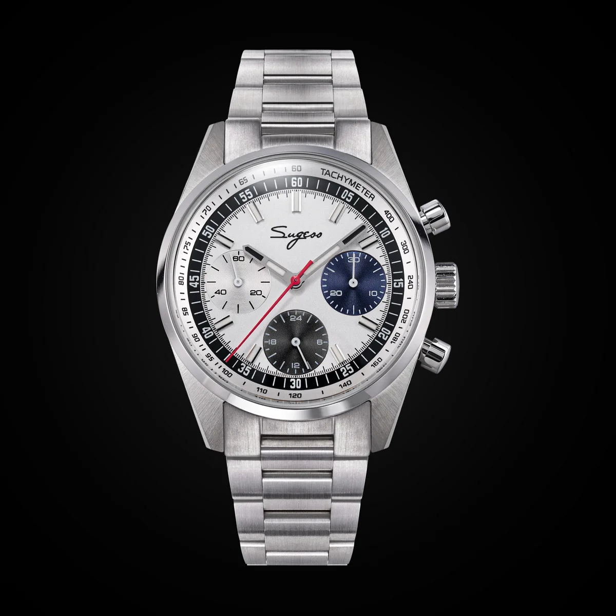 Sugess Mens Watch 38mm Chronograph Mechanical Wristwatches Tianjin Gooseneck Movement Sapphire Crystal Roulette Dial S465 new Se626e662f232418a90fbadaaa3ff195eY