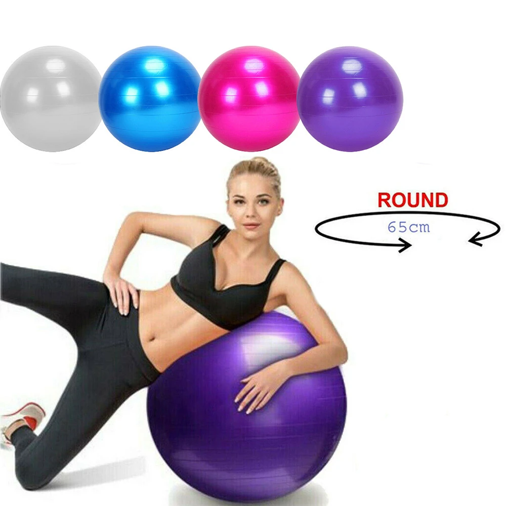 Bola de Pilates Fitness 55/65cm para Yoga, Exercícios de Equilíbrio e Fortalecimento do Core Profissional