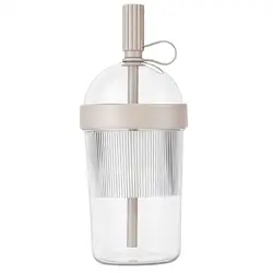 Reusable 17oz Beverage Mug for Coffee, Bubble Tea, and More - Perfect for On - the - Go Lifestyle (Brown)