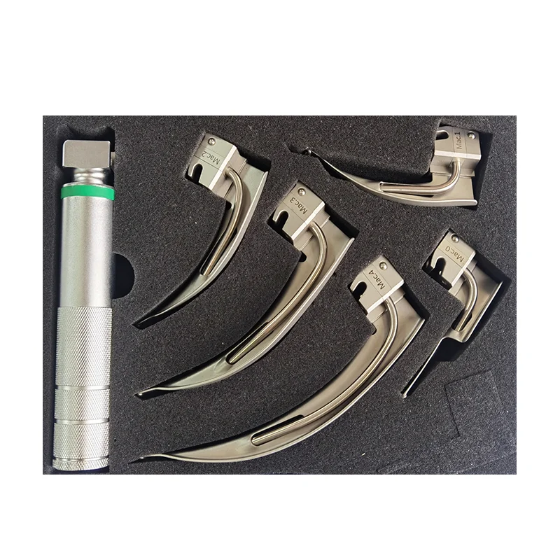 

Factory price Reusable flexible adult Pediatric Neonnate Fiber Optic laryngoscope set