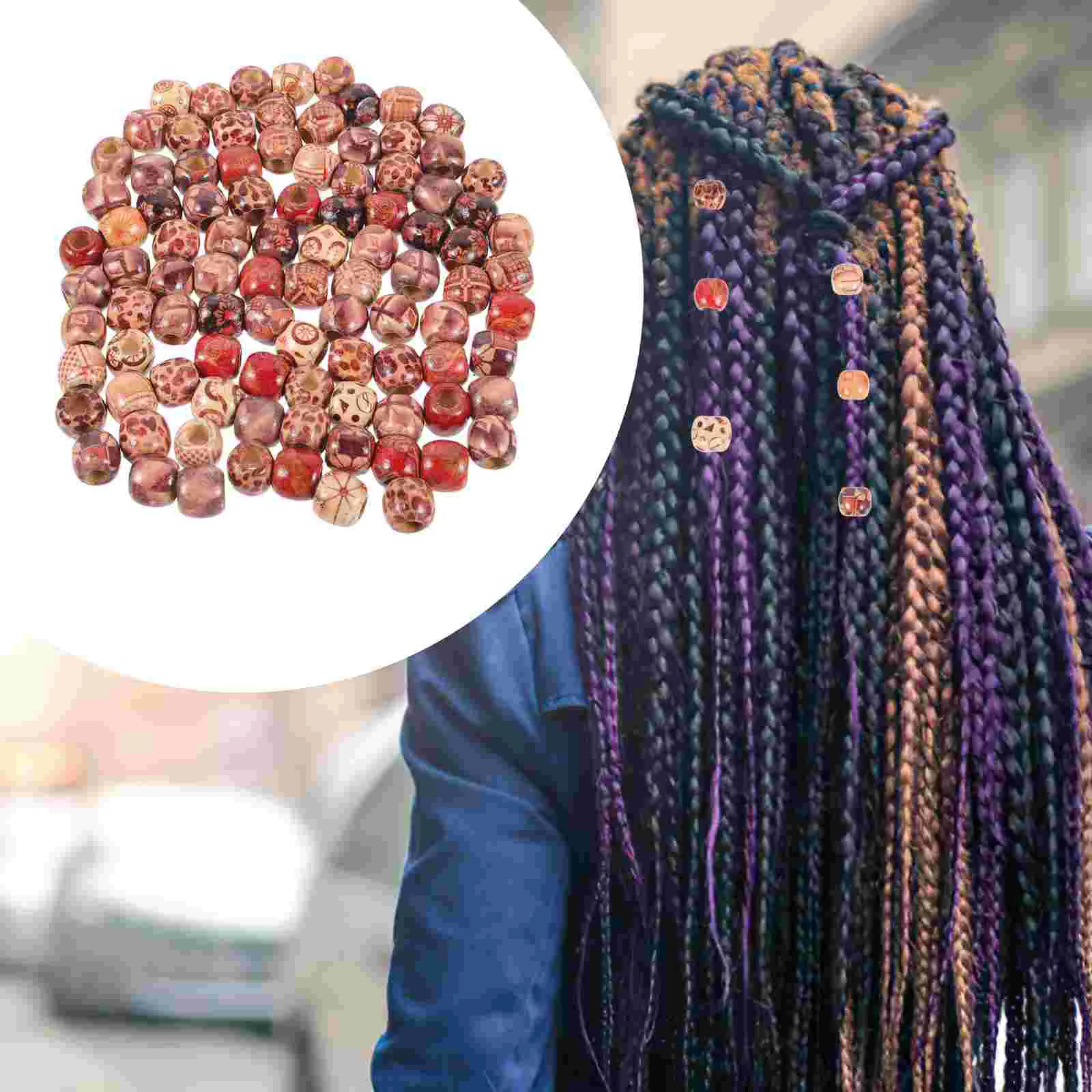 Dreadlock Beads Hair Beads 100Pcs Braids Hair Beads Rings Diy Jewlry Making Loose Spacer Beads Dreadlock Braids Accessories 100 sheets 6 hole loose leaf paper for binder blank refill planner detachable rings