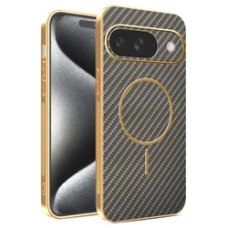 Luxury Carbon Fiber Kevlar Phone Case with Magnetic Wireless Charging Capability - Google Pixel 8 Pro (KF)