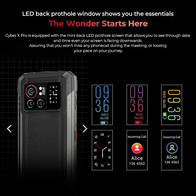 Global Version HOTWAV Cyber X Pro Newest Rugged Phone 6.78 FHD 90Hz 10200mAh battery 12GB 256GB 108M Camera Android Smartphones