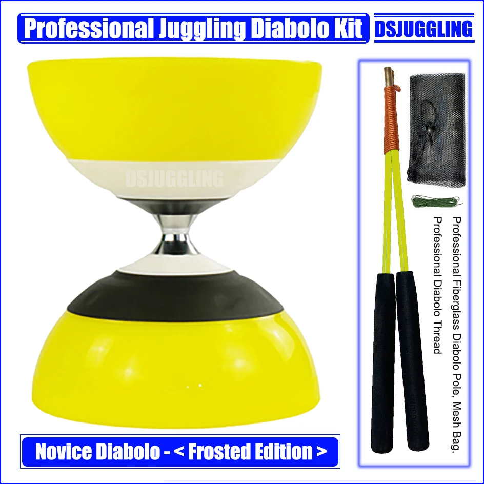 Tri Bearings Professional Diabolo Set Packing Hand-Sticks/Mesh Bag/Spare Strings (MSL)