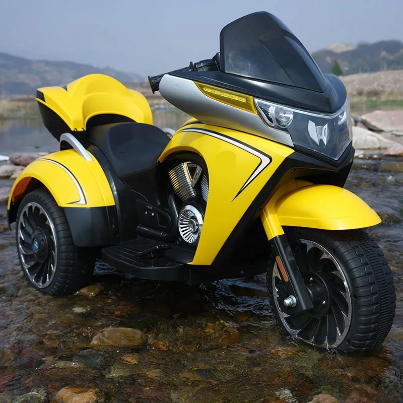 3-12 Years Old Load 50KG New Children's Electric Motorcycle Ride On Double Kids Tricycle With True Key Start 3
