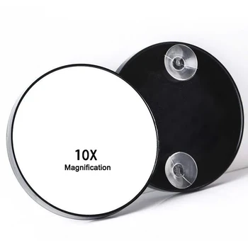 Specchio ingranditore 10x con ventosa Ingrandimento punti neri Compatto Rimuovi i pori dell'acne Strumento Specchio per il trucco del bagno 1