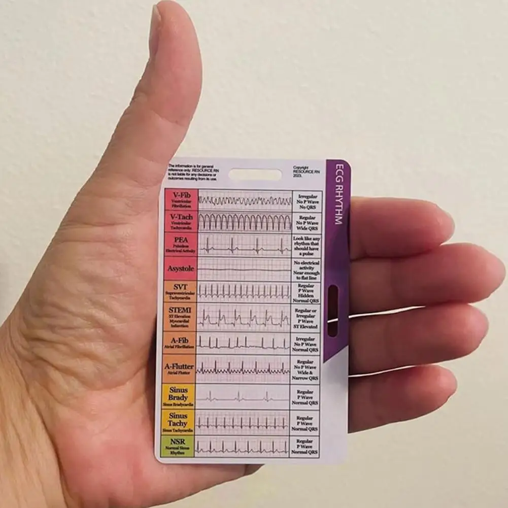 ECG/EKG Rhythm Pocket Card For ECG Self Measuring Ruler EGG Contiguous Leads Precision Measurement Household ToolS ecg ruler card