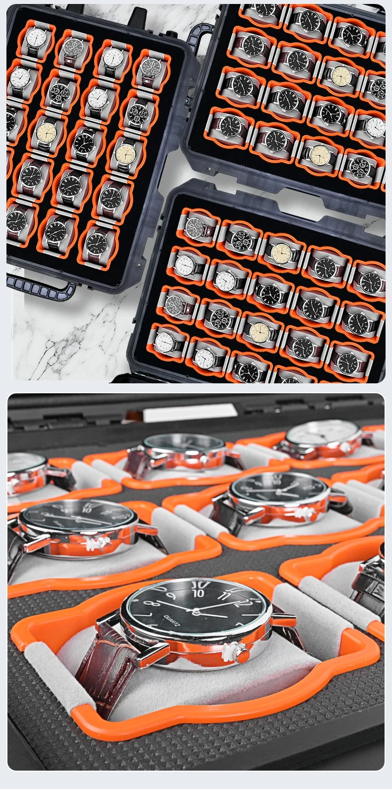 Waterproof Watch Storage Box for Men with Secure Anti-Drop Design, Portable Jewelry Dis... - SKU WSB01521 - UGI Packaging