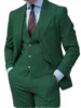 3 Pieces Grey Stripe Design Men Suits Peaked Lapel Formal Business Man Blazer  Groom Tuxedo Classic Fit Male Outfit 2