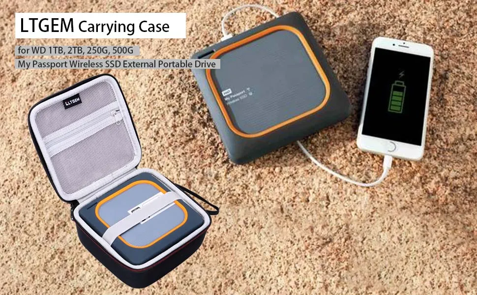 LTGEM EVA ϵ ̽, WD 1TB, 2TB, 250G, 500G,  нƮ  SSD,  ޴ ̺  ȣ ޴ ̽