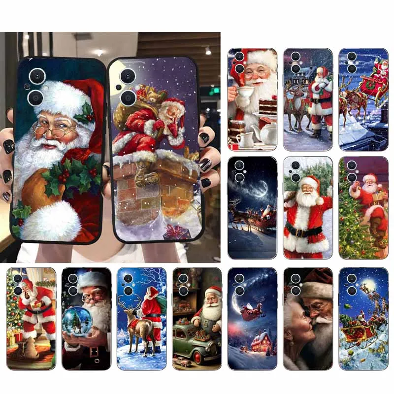 

Christmas Santa Claus Phone Case For OPPO Reno8 Pro Plus Reno8 T Reno6 7 8 5 Lite Reno7 8 6 4 Pro Reno5 Z Reno9 Pro