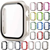 Housse de protection d'écran en verre trempé, pour Apple Watch série 9 Ultra 8 7 6 5 4 3 2 1 SE 49MM 45MM 41MM 40MM 44MM 42MM 49MM 1