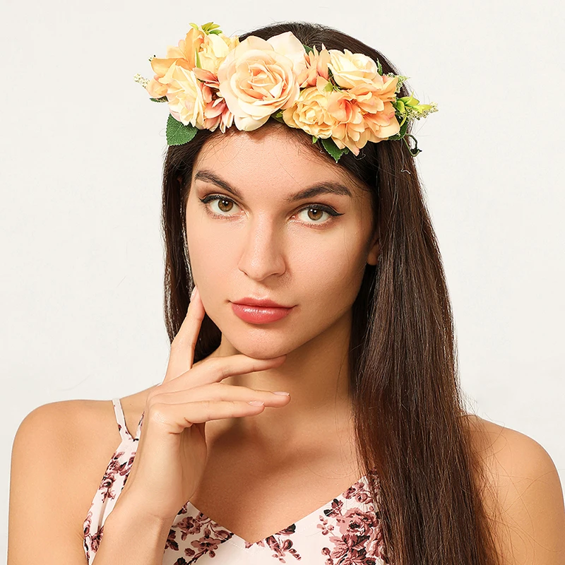 Spring Bohemian Mini Flower Crowns Beach Hawaii Floral Garland Romantic  Mantianxing Wedding Wreaths Flower Headband - Bridal Headwear - AliExpress