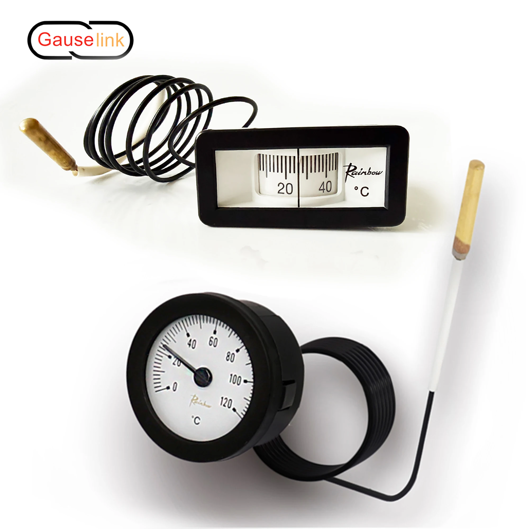 RANRAO 3Pcs Capillaire Temperatuur Meter Thermometer, Dial Thermometer Met Sensor Capillaire Temperatuurmeter 0-120 ° C Voor Water Vloeistof & olie RANRAO 3Pcs Capillaire Temperatuur Meter Thermometer, Dial Thermometer Met Sensor Capillaire Temperatuurmeter 0-120 ° C Voor Water Vloeistof & olie