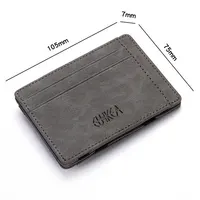 New Mini Men Wallets Name Engraved Card Holder Male Wallet High Quality PU Leather Zipper Coin Pocket Small Magic Man Purses - Image 3