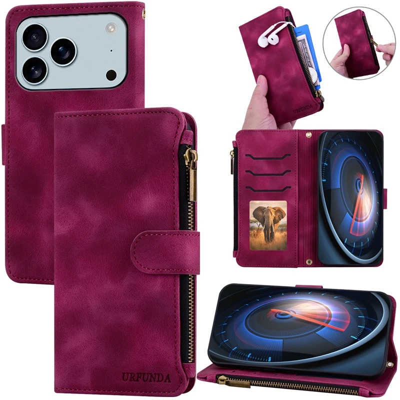Leather Wallet Flip Cover | Magnetic Book-Style Protective Case