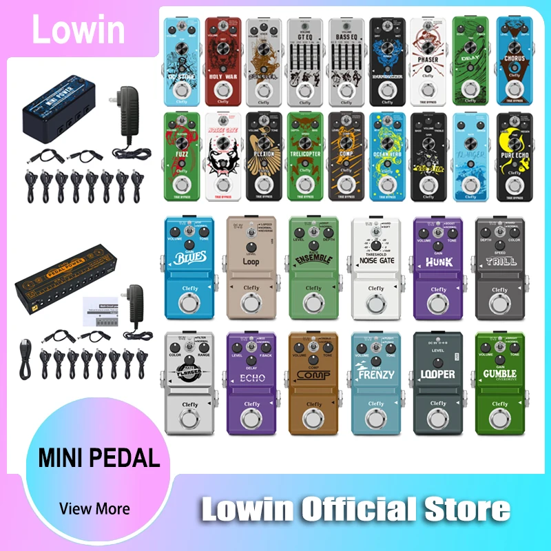 

LOWIN Guitar Effects Pedals Vintage Compressor Fuzz Booster Overdrive Flanger Tremolo Bluesy Guitar Pedal for Electric Guitar