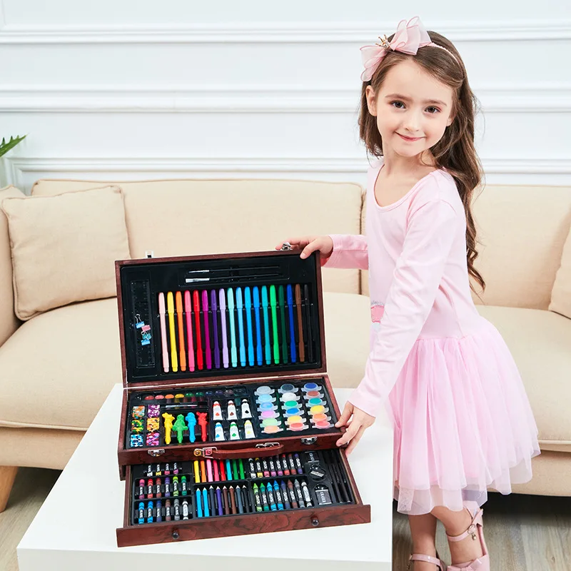 148pcs Color Pencil Color Markers Pencils Crayons Oil Pastels Watercolor  Painting Deluxe Art Set for Kids with Wooden Case - AliExpress