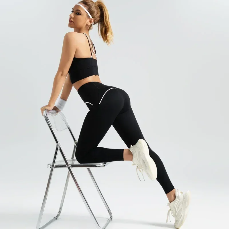 Women Yoga Sport Suit Two Pieces High Waist Set women clothing set