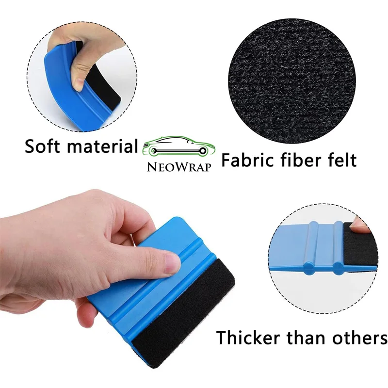 자동차 비닐 랩 윈도우 틴트 키트, 미니 펠트 스퀴지, 랩 나이프 블레이드 포함, 자동차 포일링 랩핑 공예 액세서리