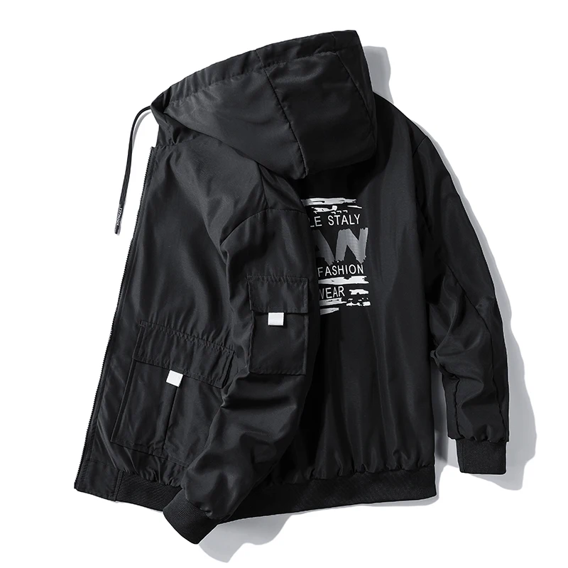 

Mens Jacket Spring and Autumn Fashionable and Versatile Casual Fat Plus Size Double-sided Wear Male Clothing Workwear Jacket Men
