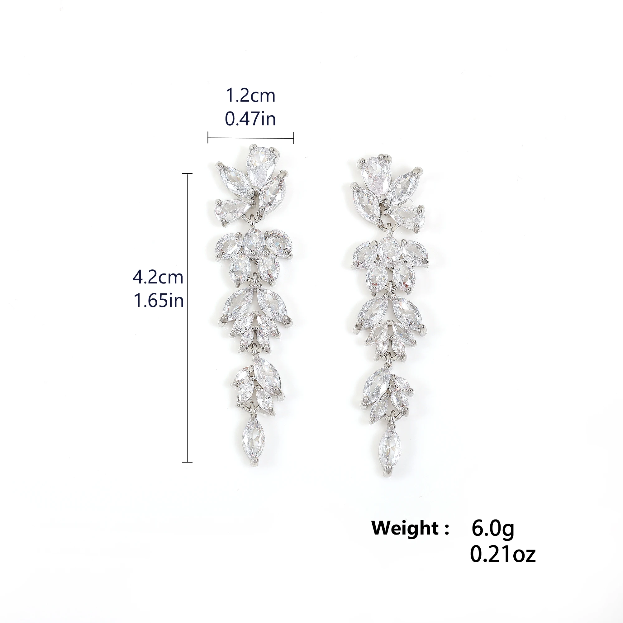 Sposa Lunga Goccia Orecchini Marquise Orecchini pendenti per