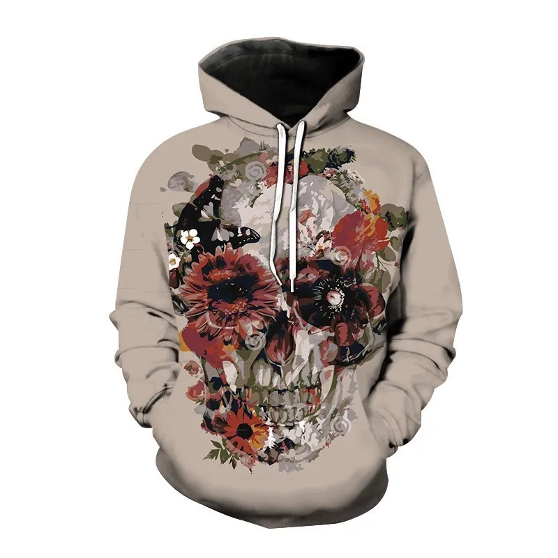 thumbnail image 1 of Nuevas sudaderas con capucha de otoño estilo hip hop con calaveras y estampado 3D, ropa de calle, pulóveres, sudaderas de manga larga, sudaderas de moda de ocio para hombres, 1 of 5