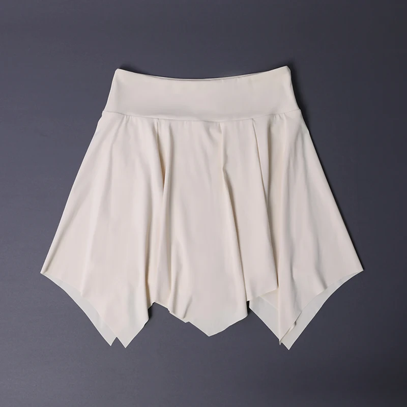 Women's Mint Green Asymmetrical Sport Skirt - Quick-Dry