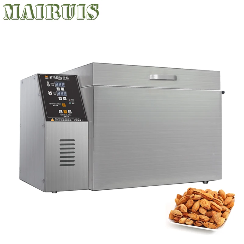 

220V 1800W Commercial Chestnut Walnut Baking Machine Cashew Peanut Grains Roaster Almond Cocoa Beans Nut Roasting Machine