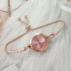 New Watch for Women Fashionable Colorful Drill Thin Band Drill Round Women Watch Adjustable PU Bracelet Watch Relojes Para Mujer 2