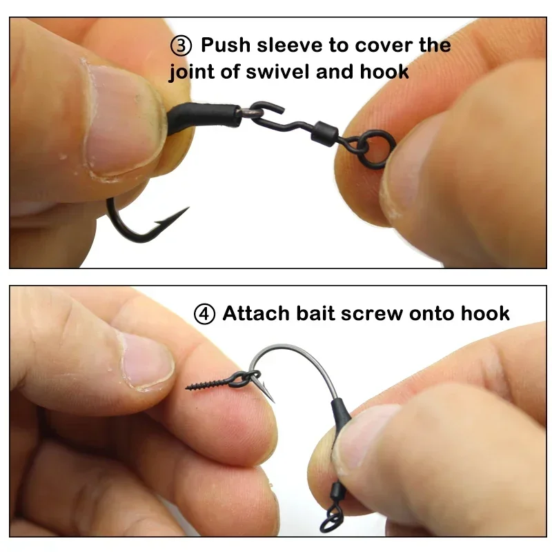 Carp Fishing Accessories Fishing Hook Bait Screw Stopper Rubber Bead For Ronnie Spinner Rig Boilies Stopping Fish Tackle 5