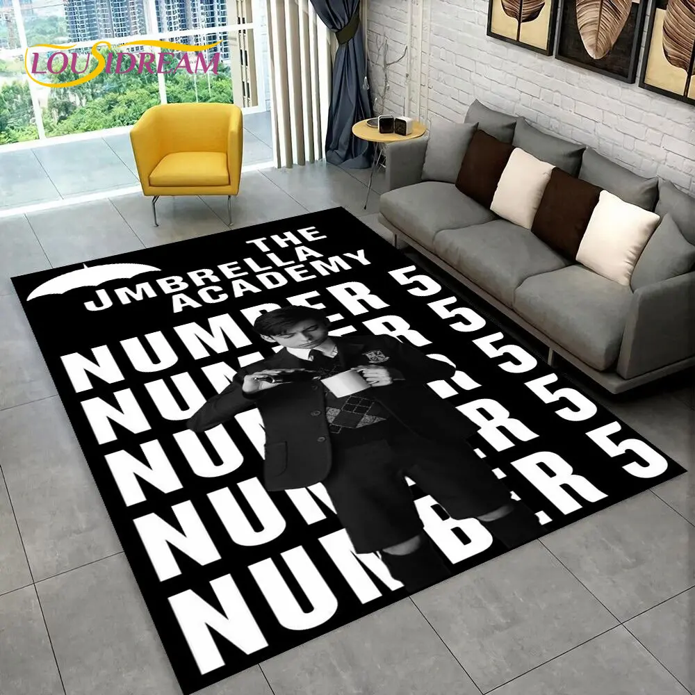 우산 아카데미 TV 영화 영역 러그, 카펫 러그, 홈 거실 침실 소파 현관 매트 장식, 어린이 놀이 미끄럼 방지 바닥 매트 3D
